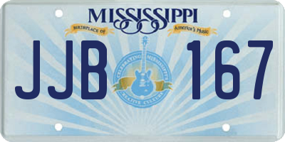 MS license plate JJB167