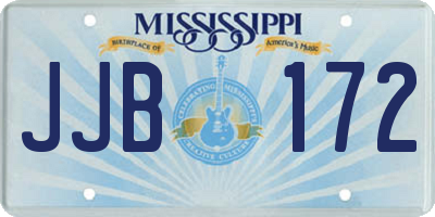 MS license plate JJB172