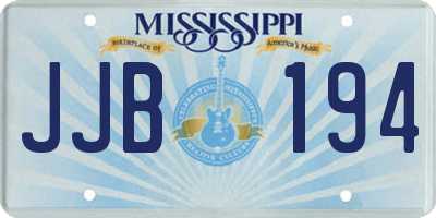 MS license plate JJB194