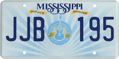 MS license plate JJB195