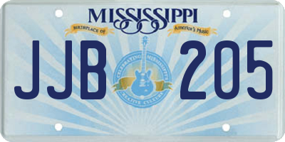 MS license plate JJB205