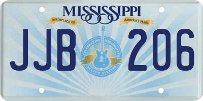 MS license plate JJB206