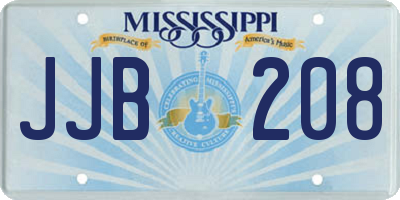 MS license plate JJB208