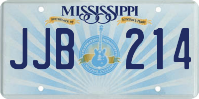 MS license plate JJB214