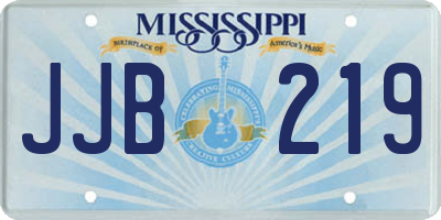 MS license plate JJB219