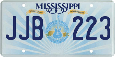 MS license plate JJB223