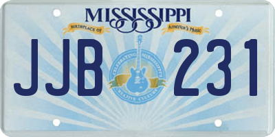 MS license plate JJB231