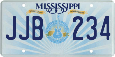 MS license plate JJB234