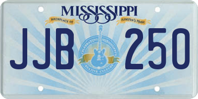 MS license plate JJB250