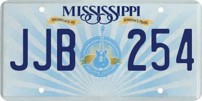MS license plate JJB254
