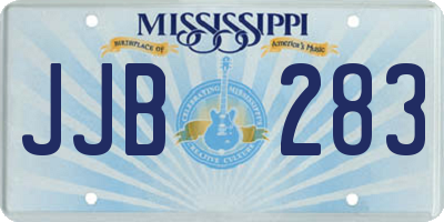 MS license plate JJB283