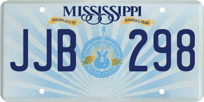 MS license plate JJB298