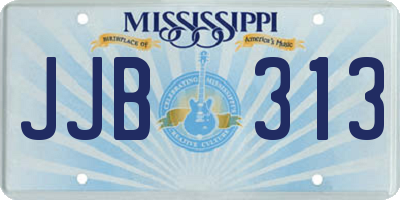 MS license plate JJB313