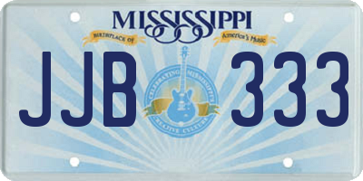 MS license plate JJB333