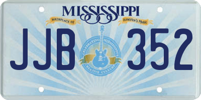 MS license plate JJB352