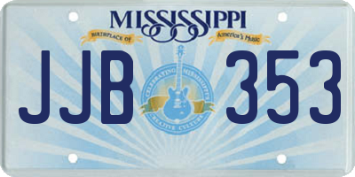 MS license plate JJB353