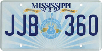 MS license plate JJB360