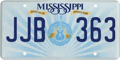 MS license plate JJB363
