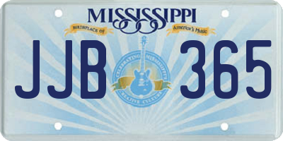 MS license plate JJB365