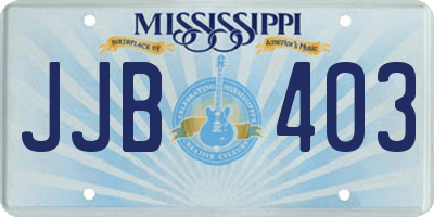 MS license plate JJB403