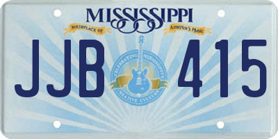 MS license plate JJB415