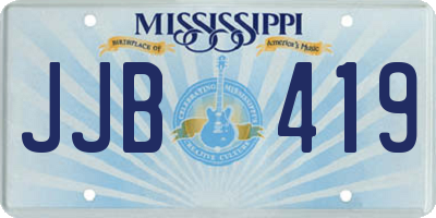 MS license plate JJB419