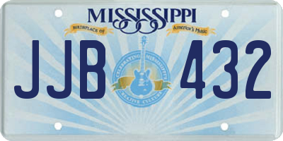 MS license plate JJB432