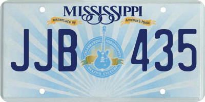 MS license plate JJB435