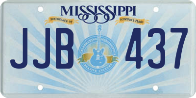 MS license plate JJB437