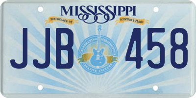 MS license plate JJB458