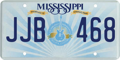 MS license plate JJB468