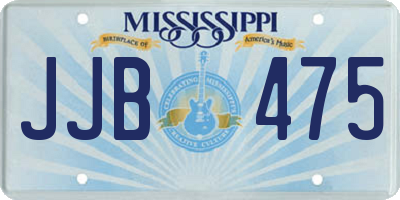 MS license plate JJB475