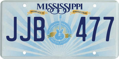 MS license plate JJB477