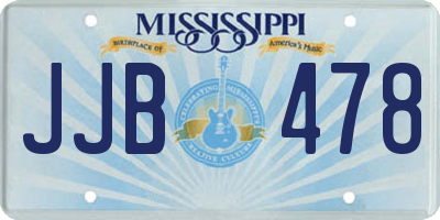MS license plate JJB478