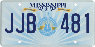 MS license plate JJB481