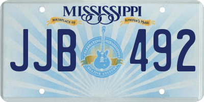 MS license plate JJB492