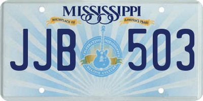MS license plate JJB503