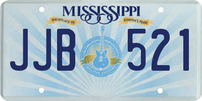 MS license plate JJB521
