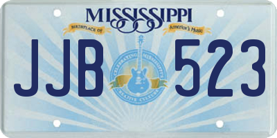 MS license plate JJB523