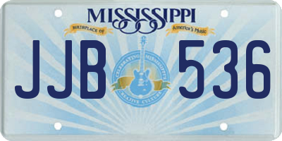 MS license plate JJB536
