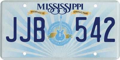 MS license plate JJB542