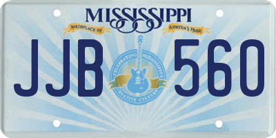 MS license plate JJB560