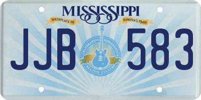 MS license plate JJB583