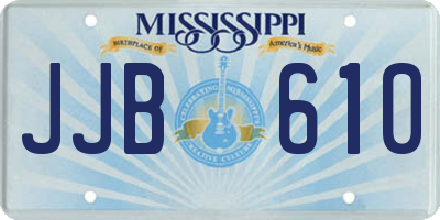 MS license plate JJB610