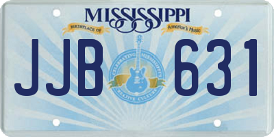 MS license plate JJB631