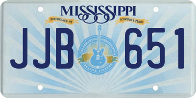MS license plate JJB651