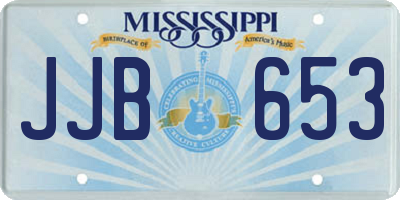 MS license plate JJB653
