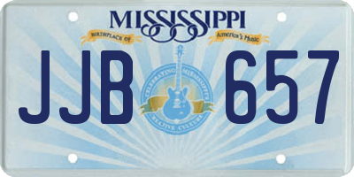 MS license plate JJB657