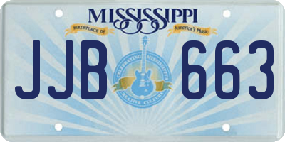 MS license plate JJB663