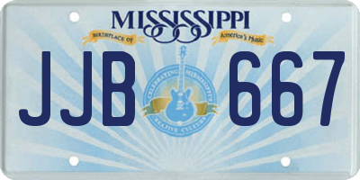 MS license plate JJB667